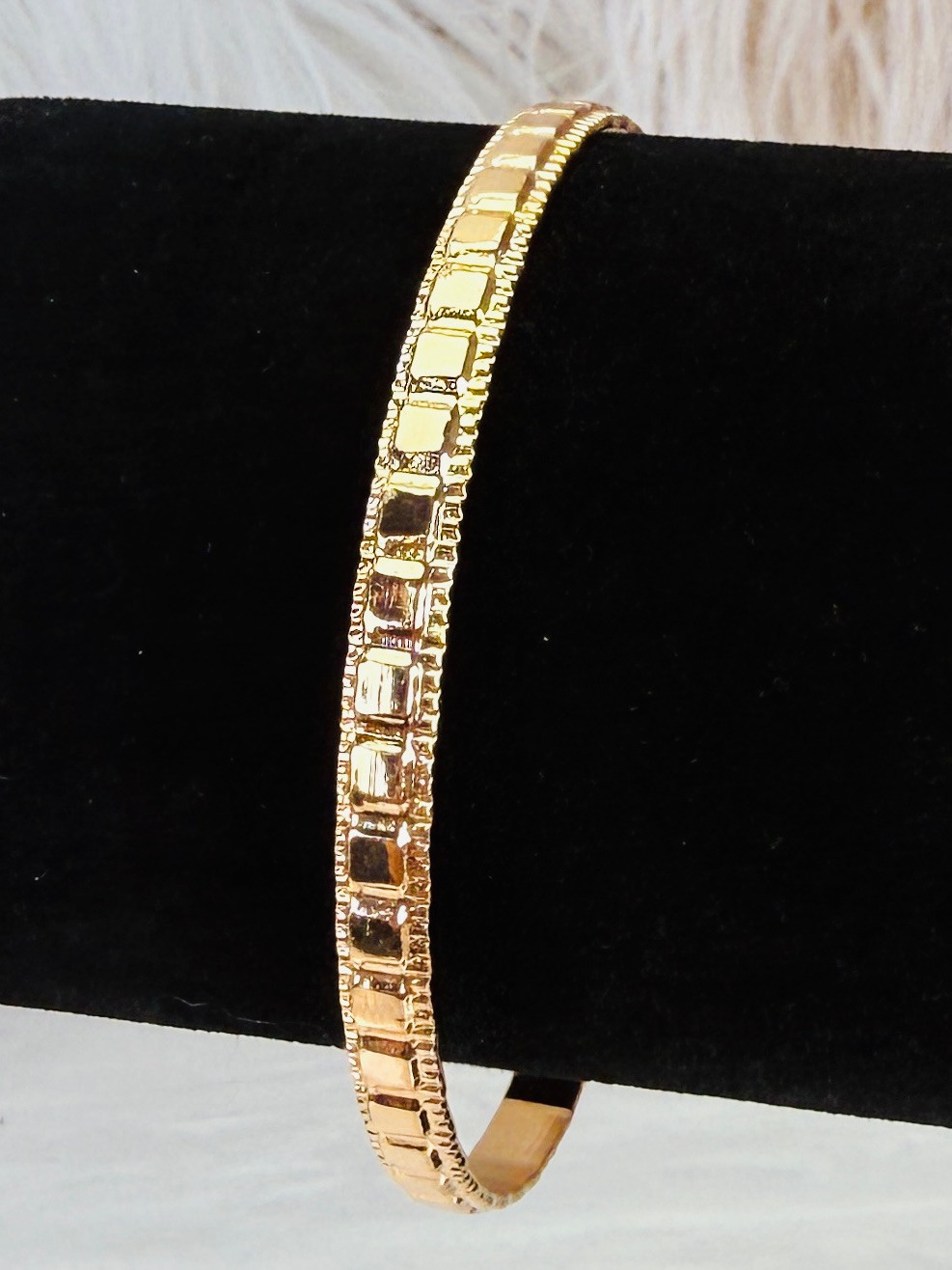 Goldtone Stackable Cuff Bracelet